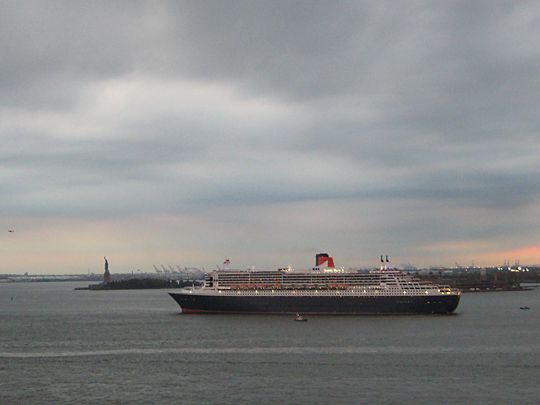 Queen Mary 2 in New York Harbor