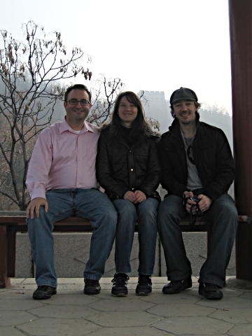 Me, Sharon, and Mark at Great Wall of China at Mutianyu