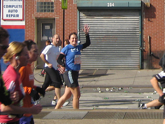 Emily runs the marathon