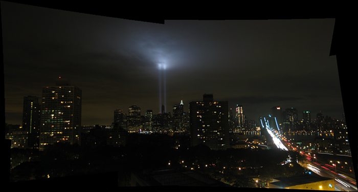 Sept 11 Tribute in Light from Brooklyn, NY